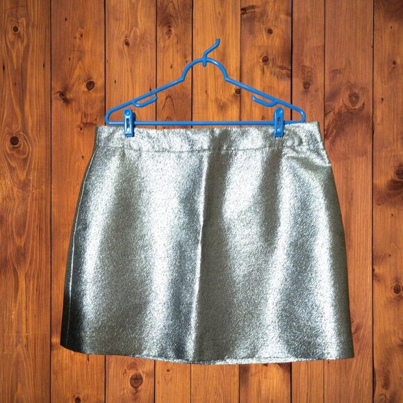 Forever 21 Dresses & Skirts - Forever 21 + Women's 1X Gold Metallic Short Skirt Holiday Party Dressy Event NEW